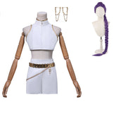 KPop Demon Hunters (2025) What It Sounds Like Rumi White Set Stage Outfits Cosplay Costume
